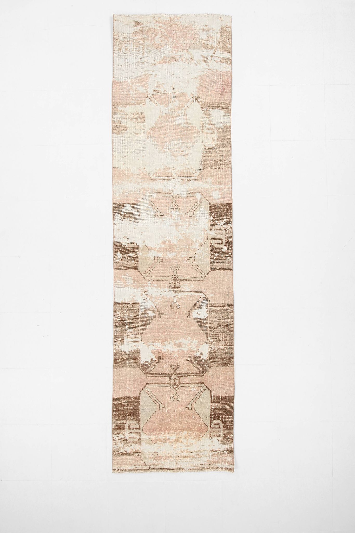 3x11 Rug For Kitchen Brown Beige Turkish Runner Rug, 86x325Cm SK 5286