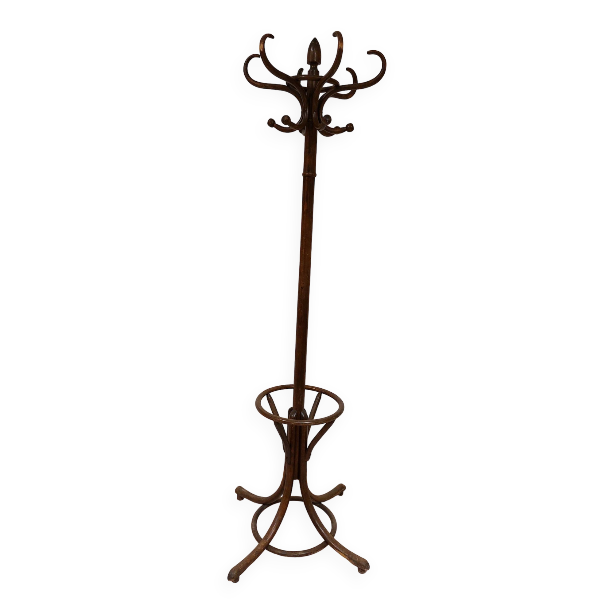Porte-manteaux Perroquet en bois tourné