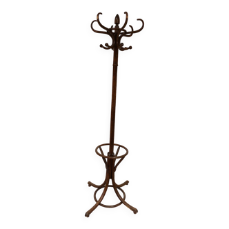Parrot coat rack in turned wood