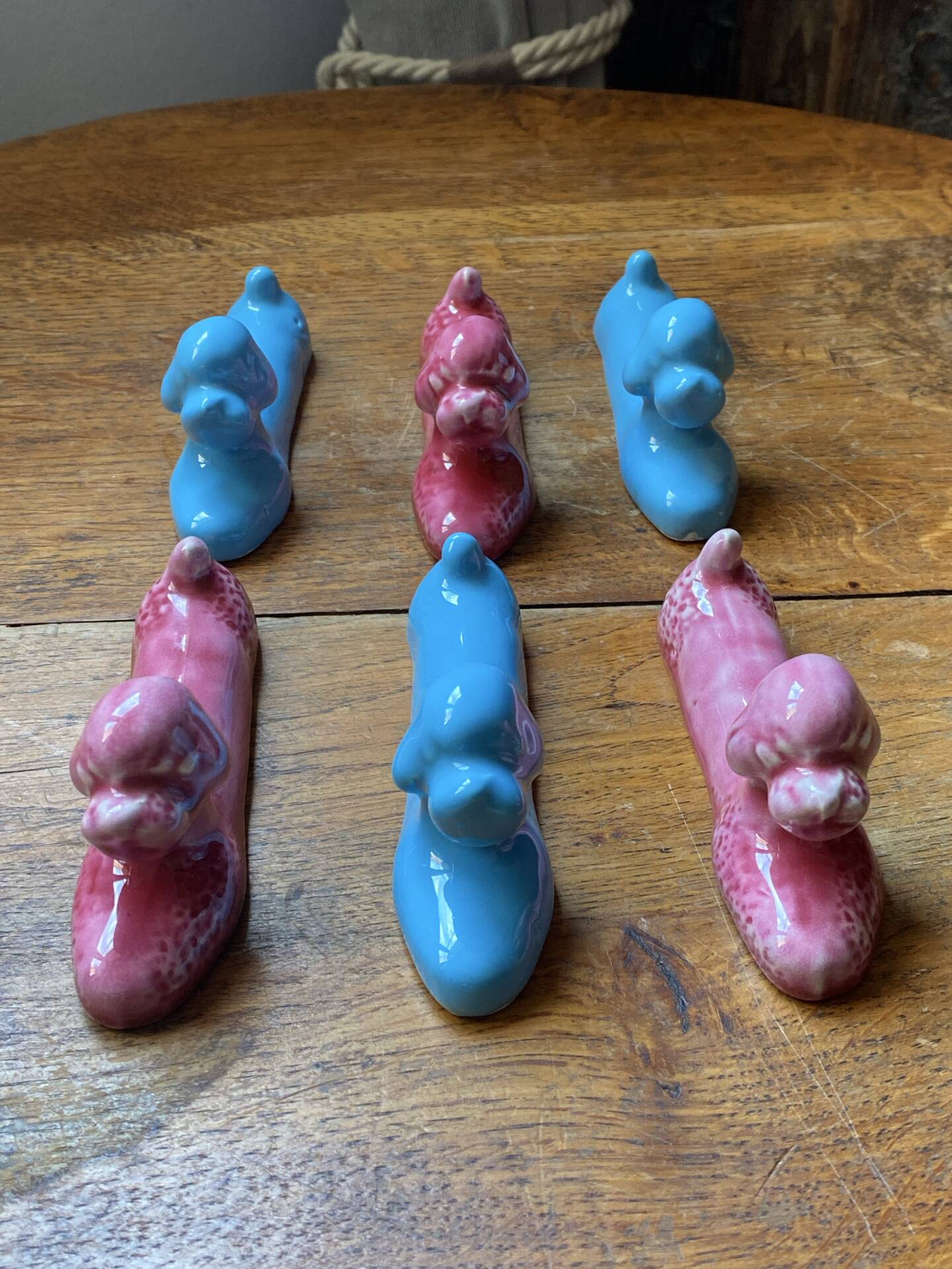 Ceramic poodle knife rest