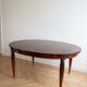 Vintage extendable oval wooden dining table
