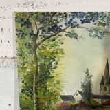 Breton landscape, oil on cardboard