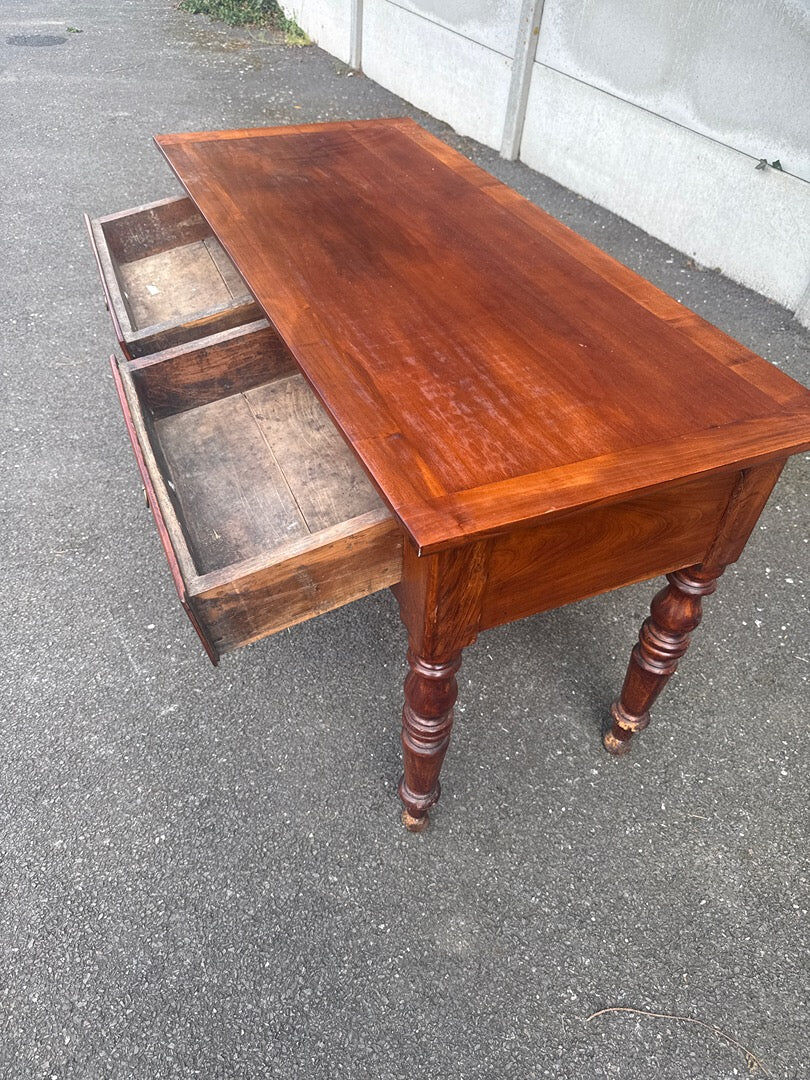 Wooden desk – Louis Philippe style – Furniture – Two drawers