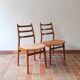 2 vintage Scandinavian wooden chairs from the 1960s.