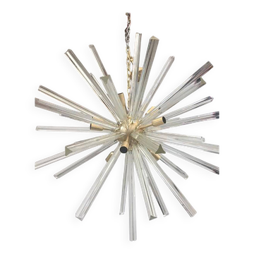 Lustre Sputnik en verre de style Murano contemporain