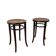 Set of 2 antique Thonet Bentwood Stools with Cane Seats