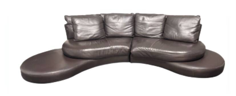Roche Bobois Vintage Leather Sofa, Leather Sofa, Original Leather Sofa