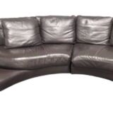 Roche Bobois Vintage Leather Sofa, Leather Sofa, Original Leather Sofa