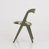 Chaise verte, design danois, années 1970, production : Danemark