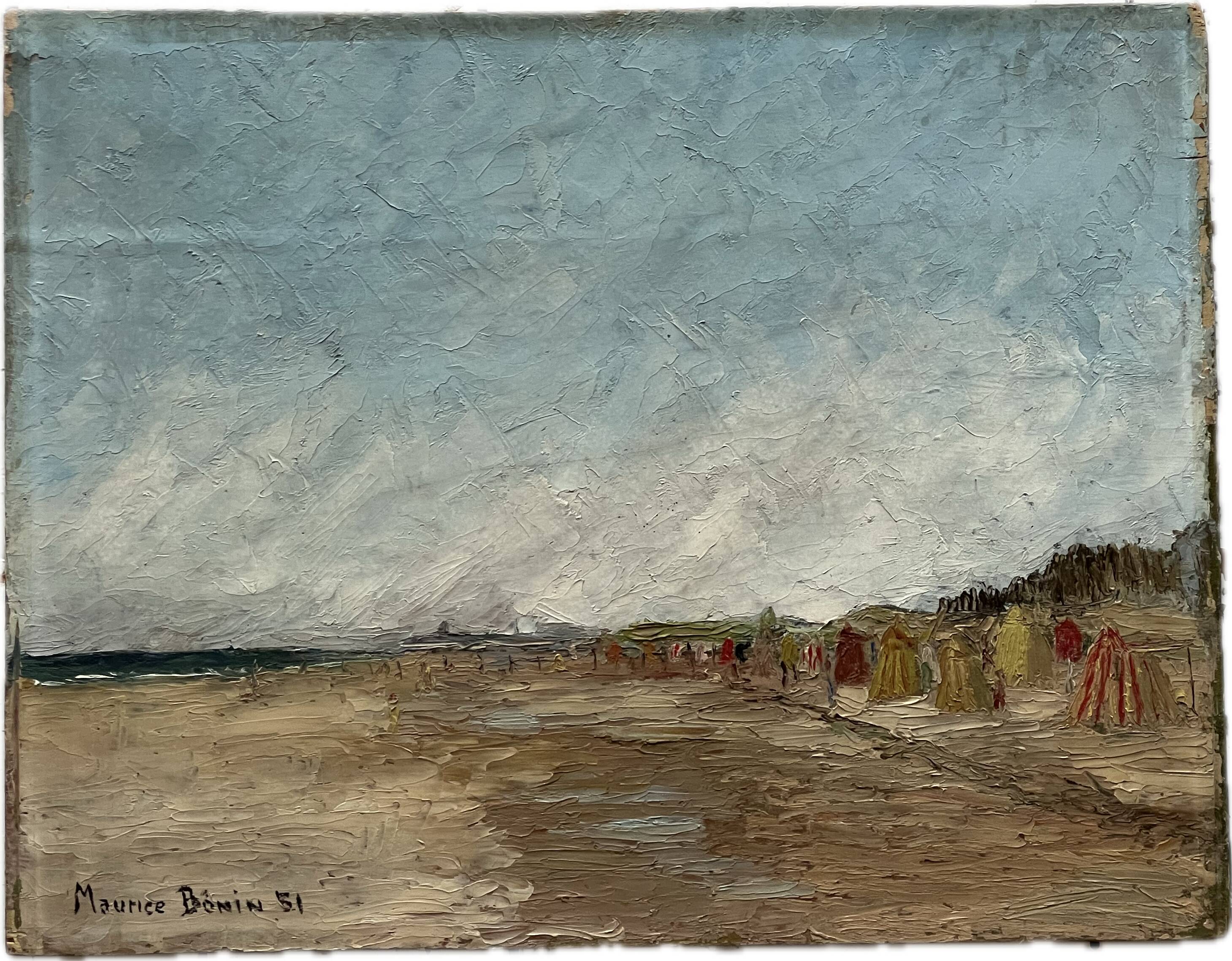 Maurice Bonin. Seaside 1951. Oil on panel 35 x 27cm