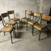 Set of 6 school chairs