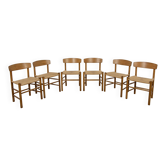 J39 Folkchairs Chairs by Børge Mogensen for FDB Møbler, Denmark, 1960s, Set