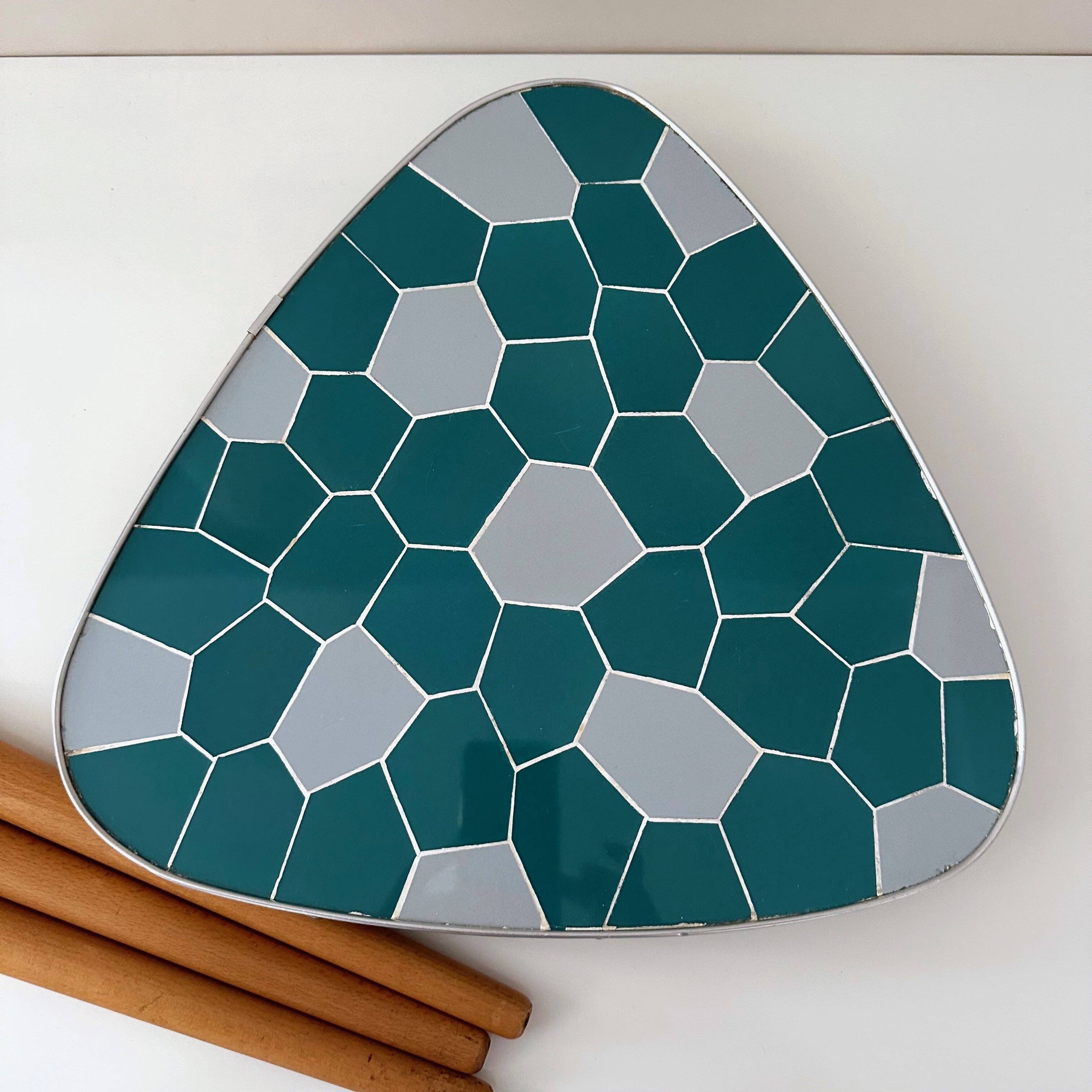 Vintage flower table, side table, mosaic table, bedside table, flower stool, tiled table