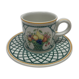 Coffee cup and saucer Villeroy & Boch wicker flower pattern