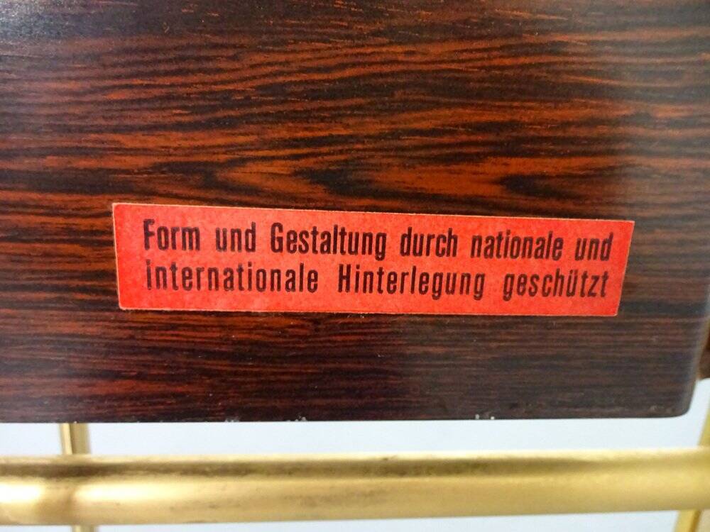 Vintage rosewood tea cart from Gerlinol, 1970s.