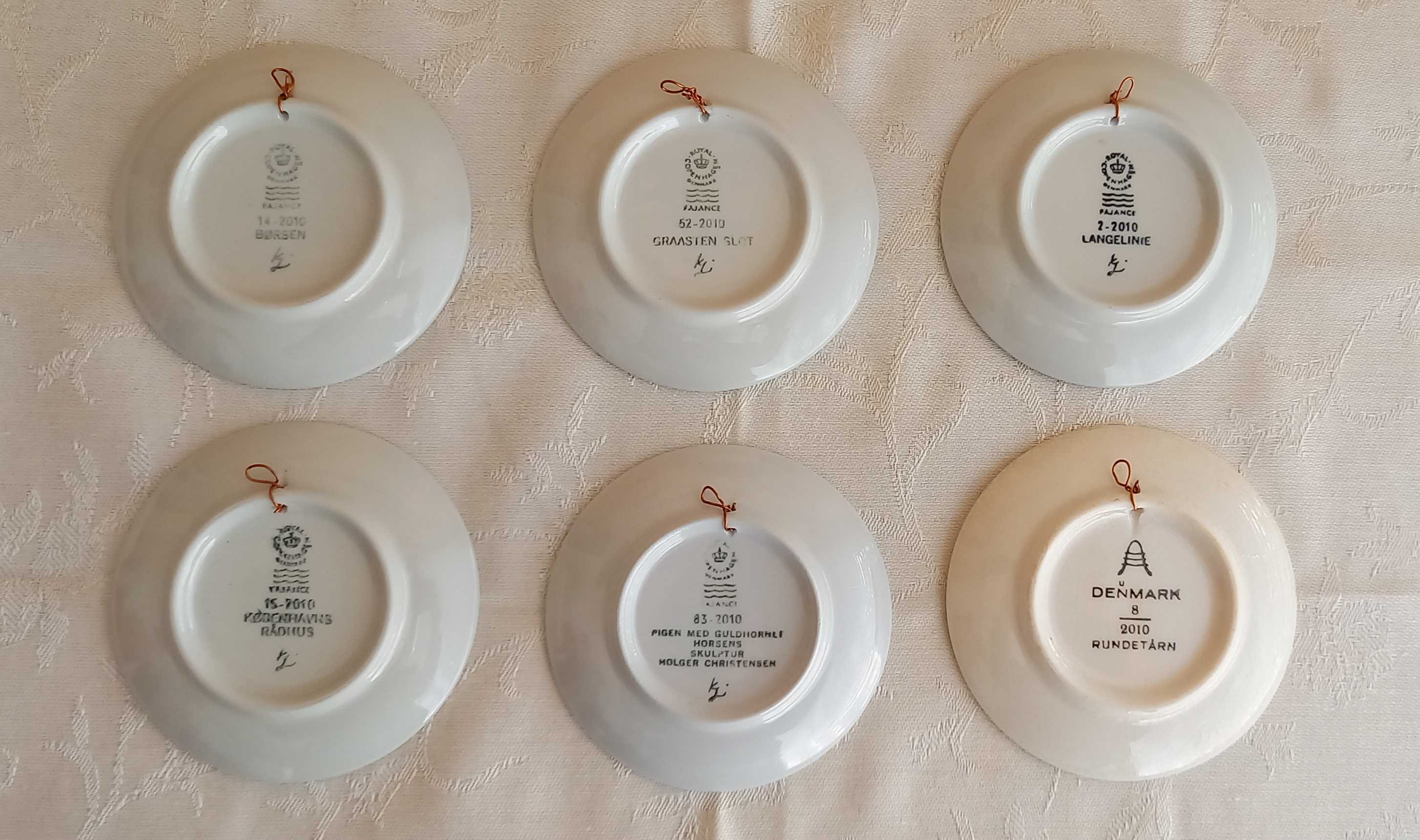 Six Royal Copenhagen Wall Dishes