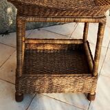 Vintage rattan service