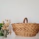 Vintage wicker basket – bohemian decorative storage