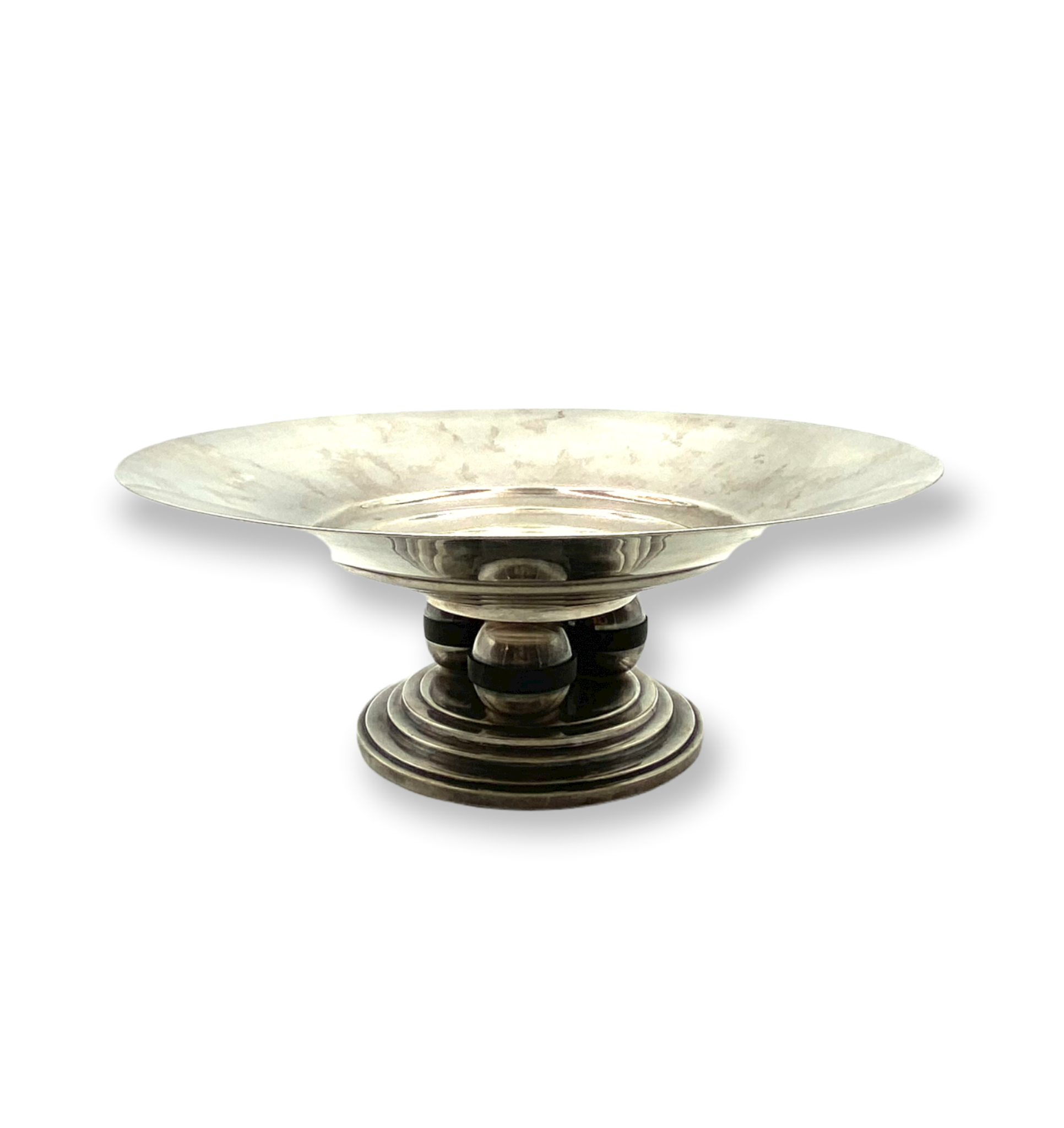 Centre de table argenté Art déco, France années 1930