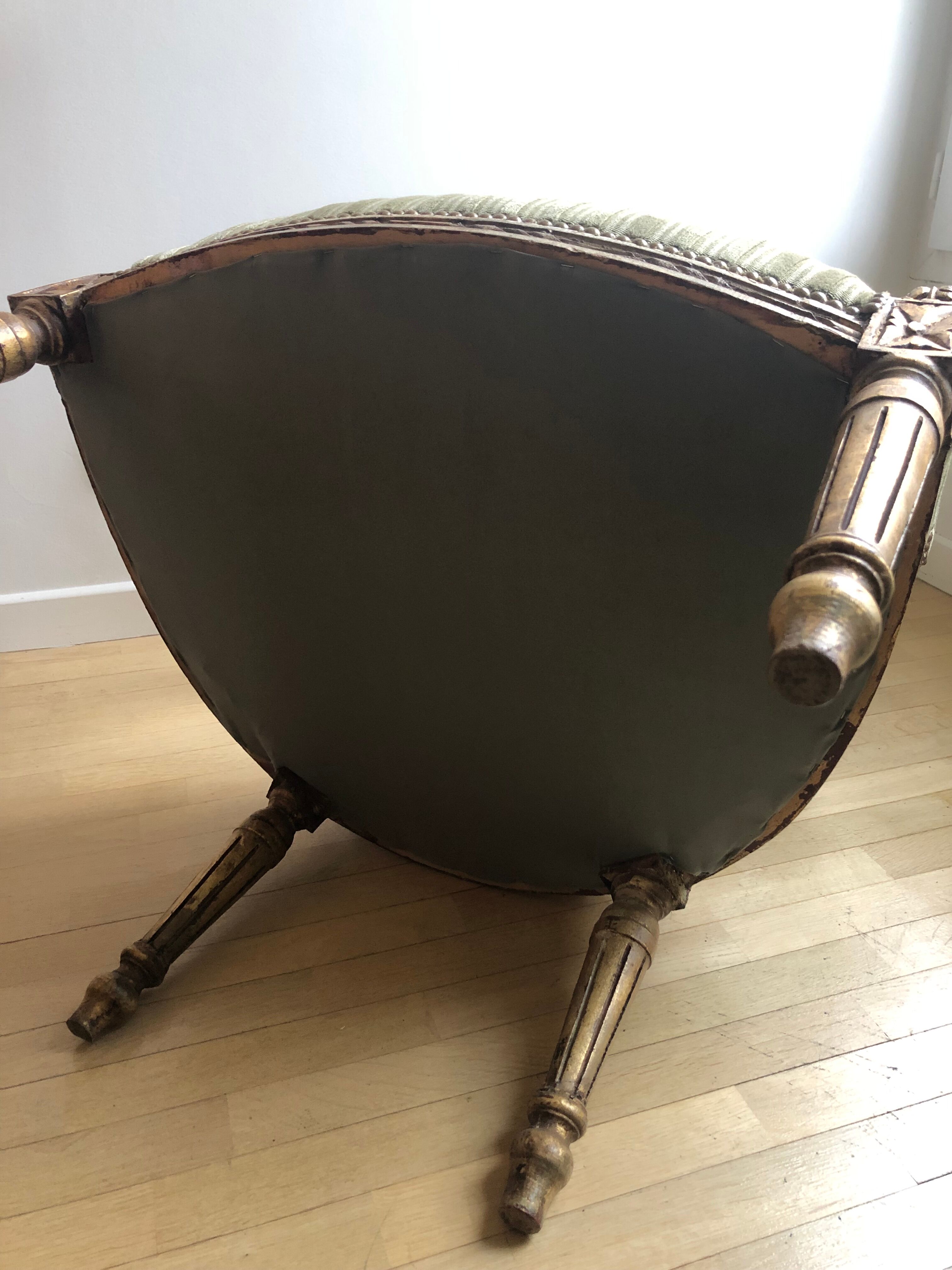 Pair of Louis XVI style armchairs