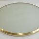 Large vintage ceiling light in opaline glass and brass – Arne Jacobsen style