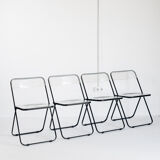 Set of 4 vintage folding chairs published by Stua, Spain 1980.