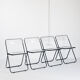 Set of 4 vintage folding chairs published by Stua, Spain 1980.