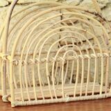 Vintage rattan magazine holder