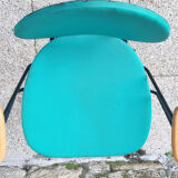 Armchair in metal and skai, 50s