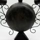 Vase with birds in forged metal, handcrafted, 1960s