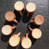 Set of 8 stoneware coffee cups