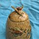 Slush beehive and bee honey pot, enameled ceramic
