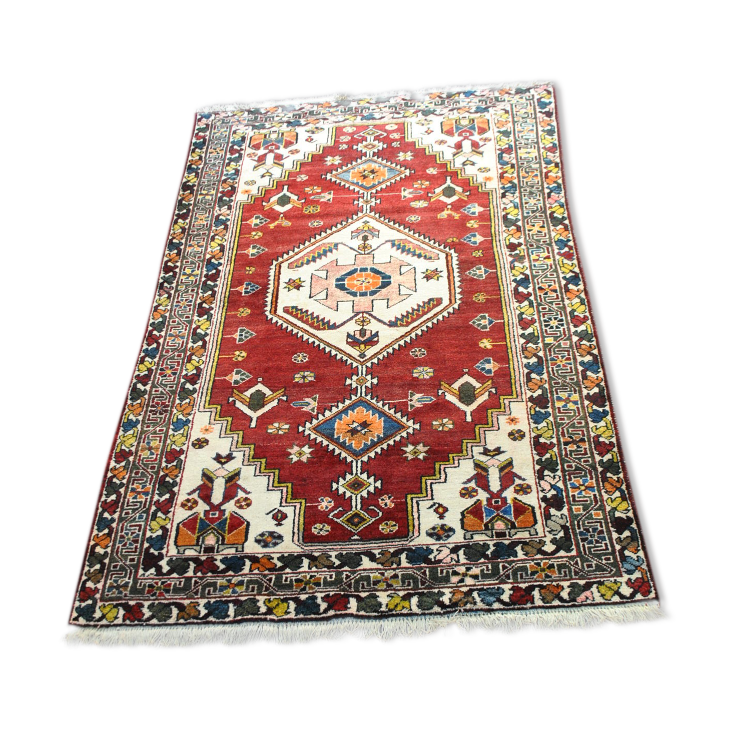 Carpet Persian athentique of the 1970s, knotted hands 208x134cm