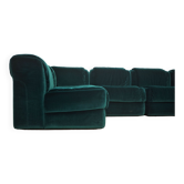 Chenille Armchairs from Seven Salotti, 1970s, Set of 5