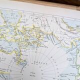 The Arctic region, period map, 1887, Authentic.