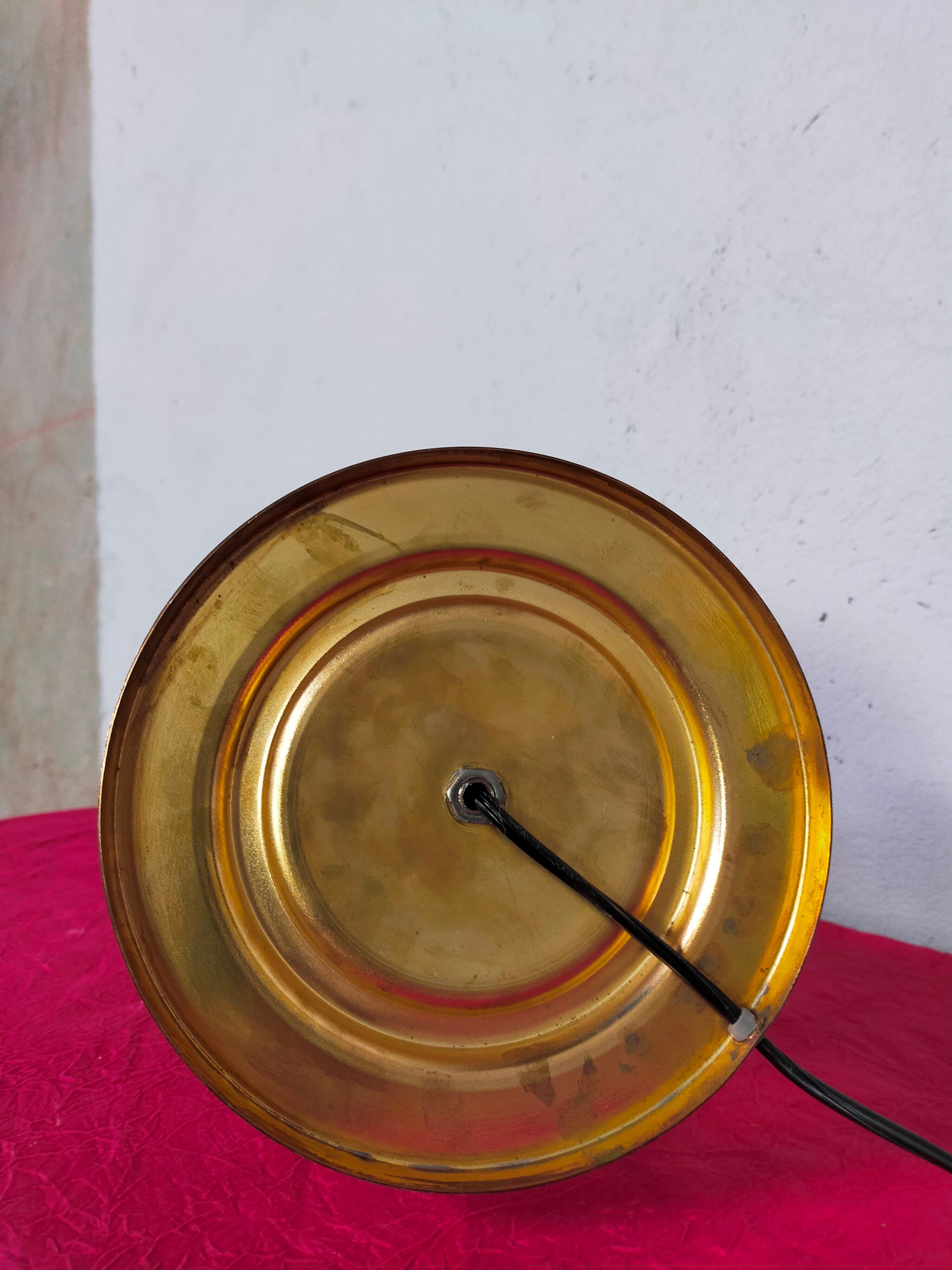 Richard Essig designer lamp in glass and gold metal