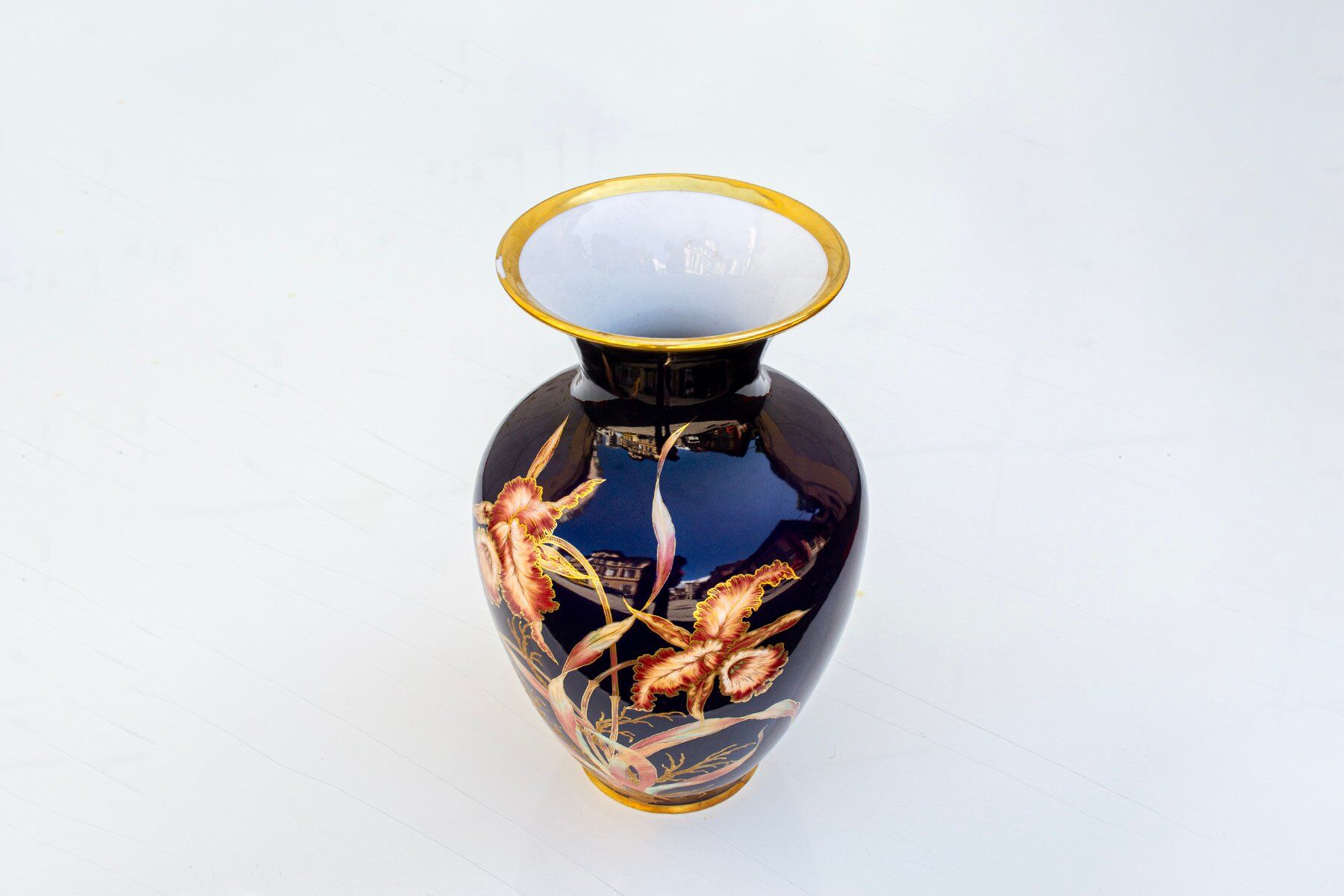 Vase n° 61/384 en porcelaine cobalt de Schumann, Allemagne, années 60