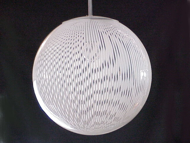 Suspension Venini en cristal "tessuto" de Massimo Vignelli, années 70