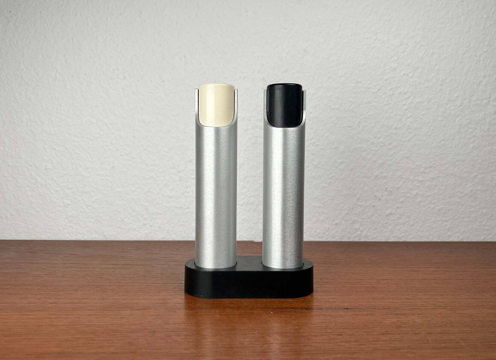 Modern mid-century Danish salt and pepper grinder by Rud Thygesen and Johnny Sørensen for Rosendahl, 1960s, set of 2.