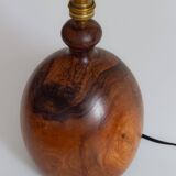 Monoxyle lamp base in elm burl, Anonymous craftsmanship, 1960s