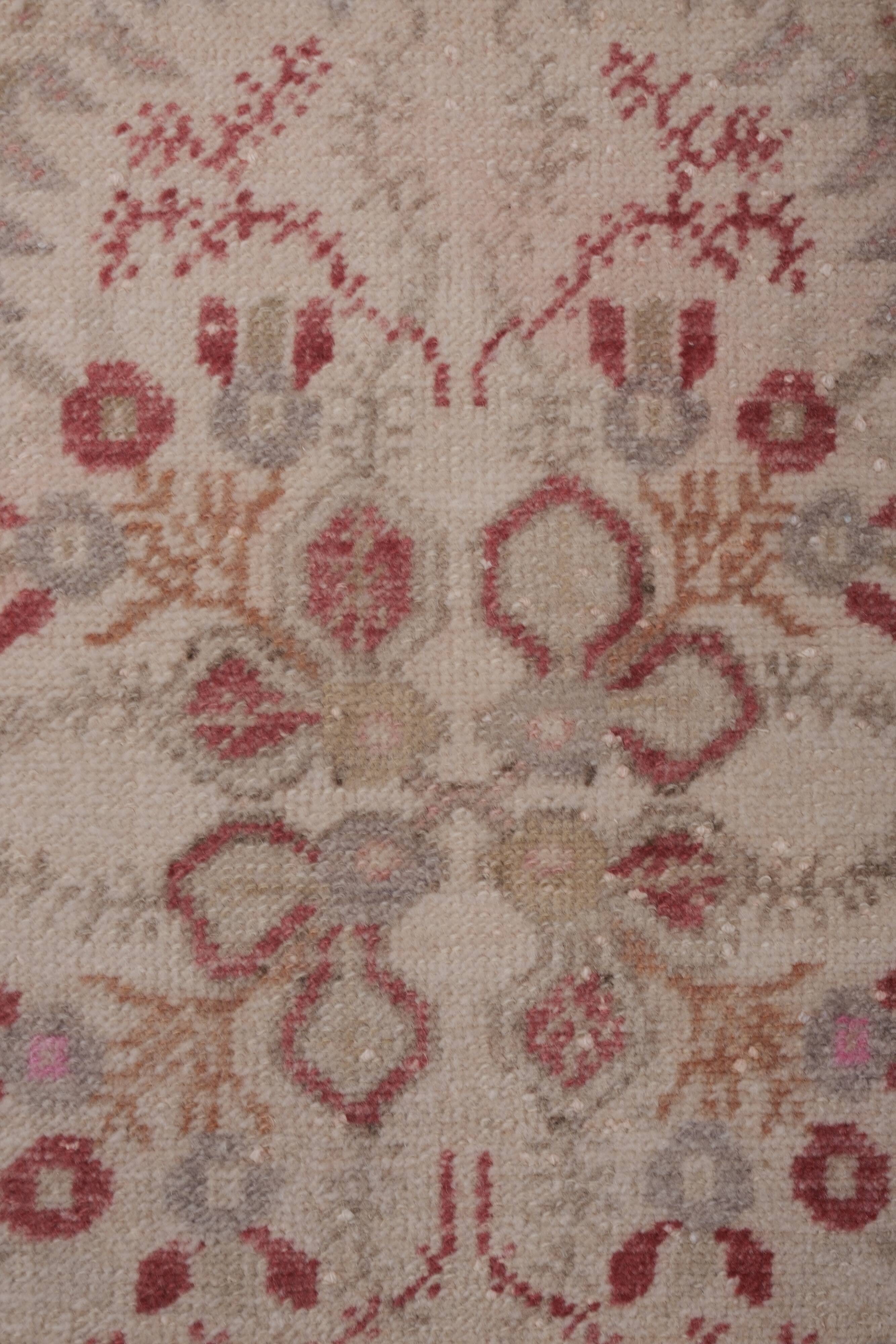 Vintage Turkish Oushak Handwoven Rug 113x207 cm