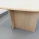 Table basse rectangulaire vintage en travertin des années 70