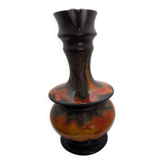 Fat Lava Vase Soendgen 250-35 – 35 cm – West Germany 70s – Volcanic red