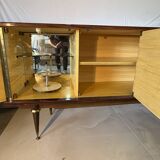 Zebra wood sideboard, vintage Italian style from the 50s