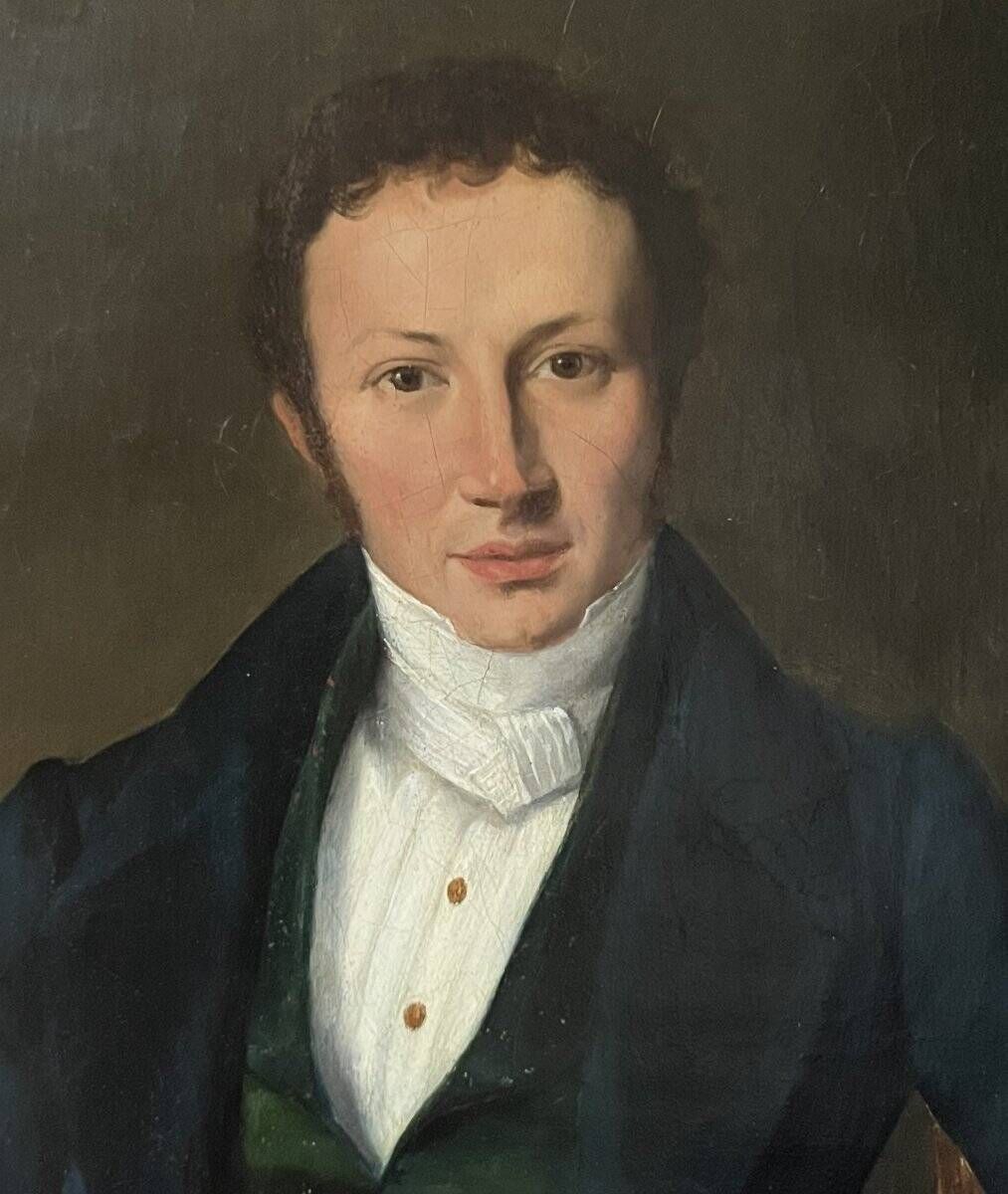Marcel Antoine Verdier (1817-1856) Portrait of a Young Man, 1835, oil on canvas signed