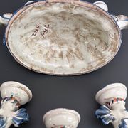 Paire de bougeoirs italiens signés