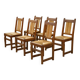 Ensemble de 6 chaises brutalistes 1950’s