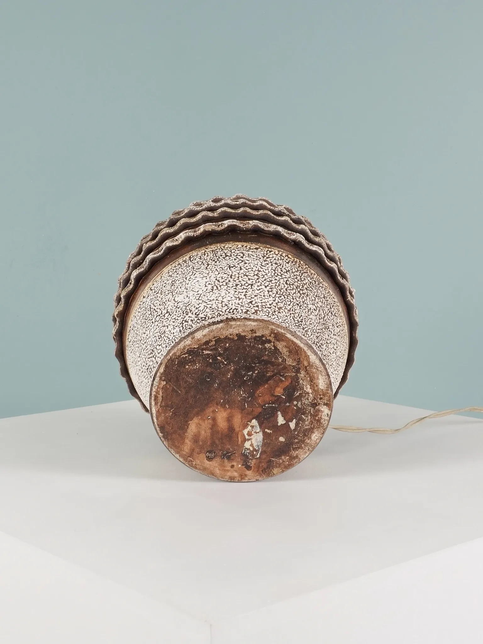 FRENCH WORK - Ceramic lamp in the style of Jean Besnard - France, circa 1950