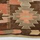 Tapis Kilim turc vintage marron et beige 6x12, 179x363 cm SK 35163
