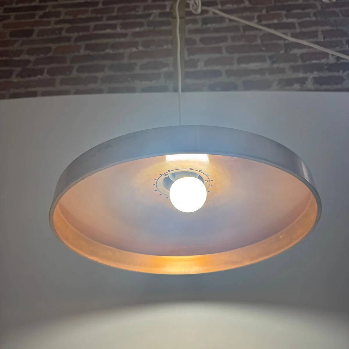 Metal pendant light, Denmark 1960